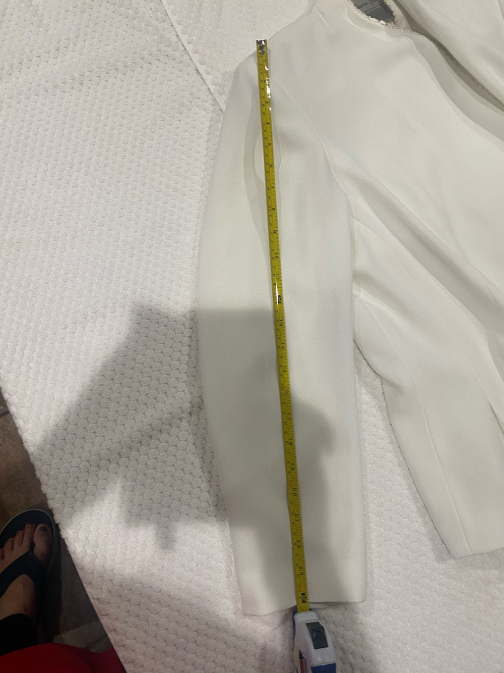 Ivory Satin-Trim Dress with Open Front Jacket Suit - Picture 15 of 16
